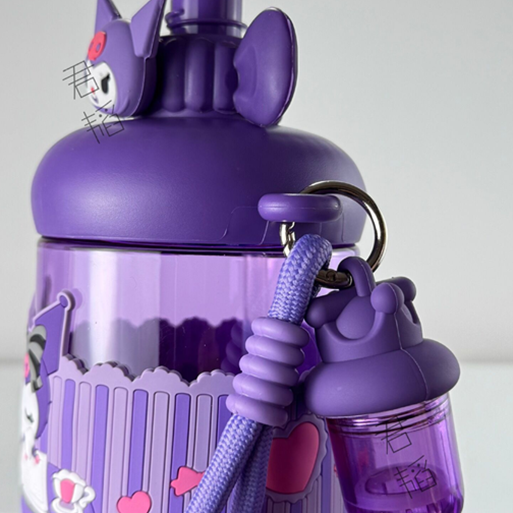 サンリオ クロミ 660ml ワンタッチ ストローボトル パープル