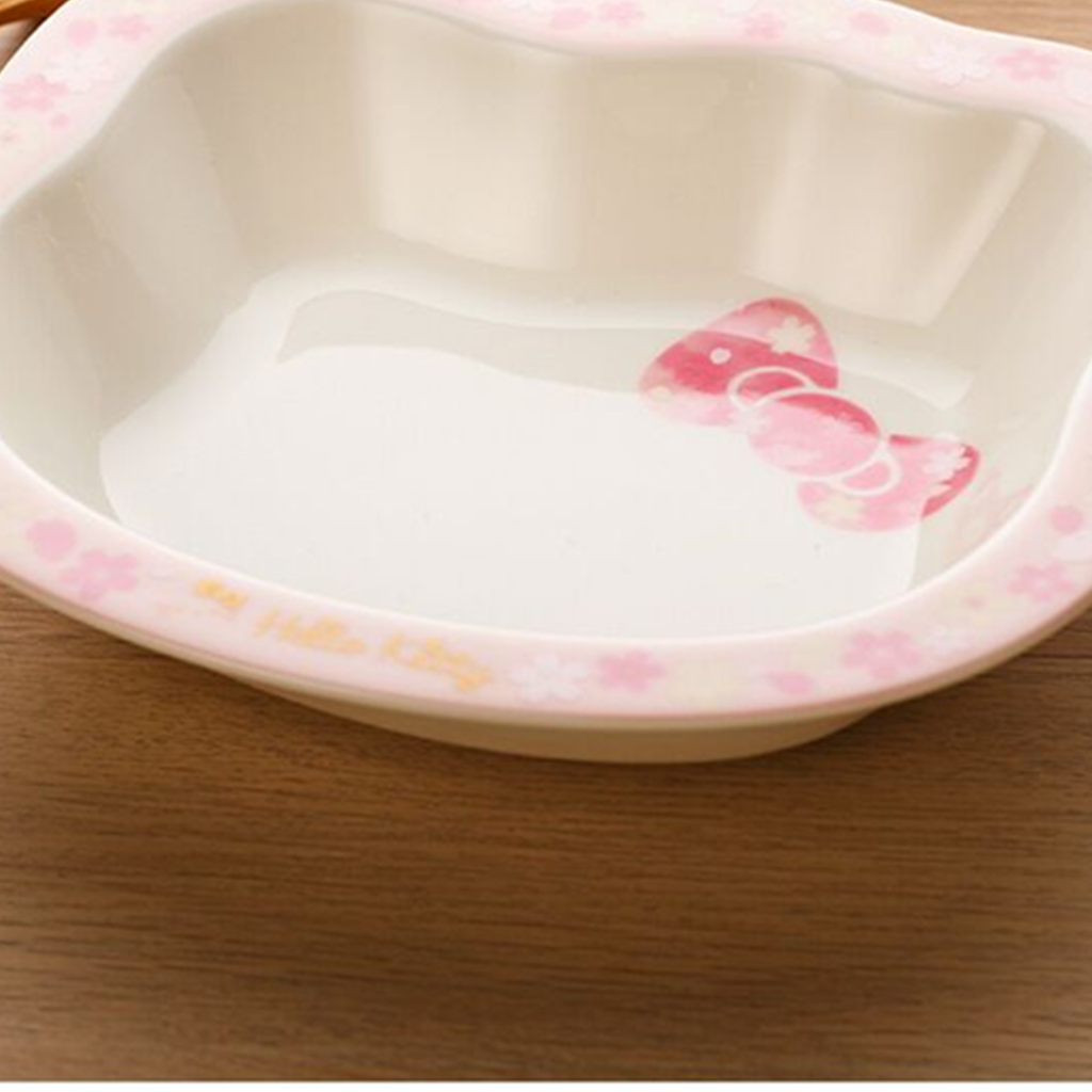 ハローキティ 桜柄 8インチ セラミック深皿 ピンク