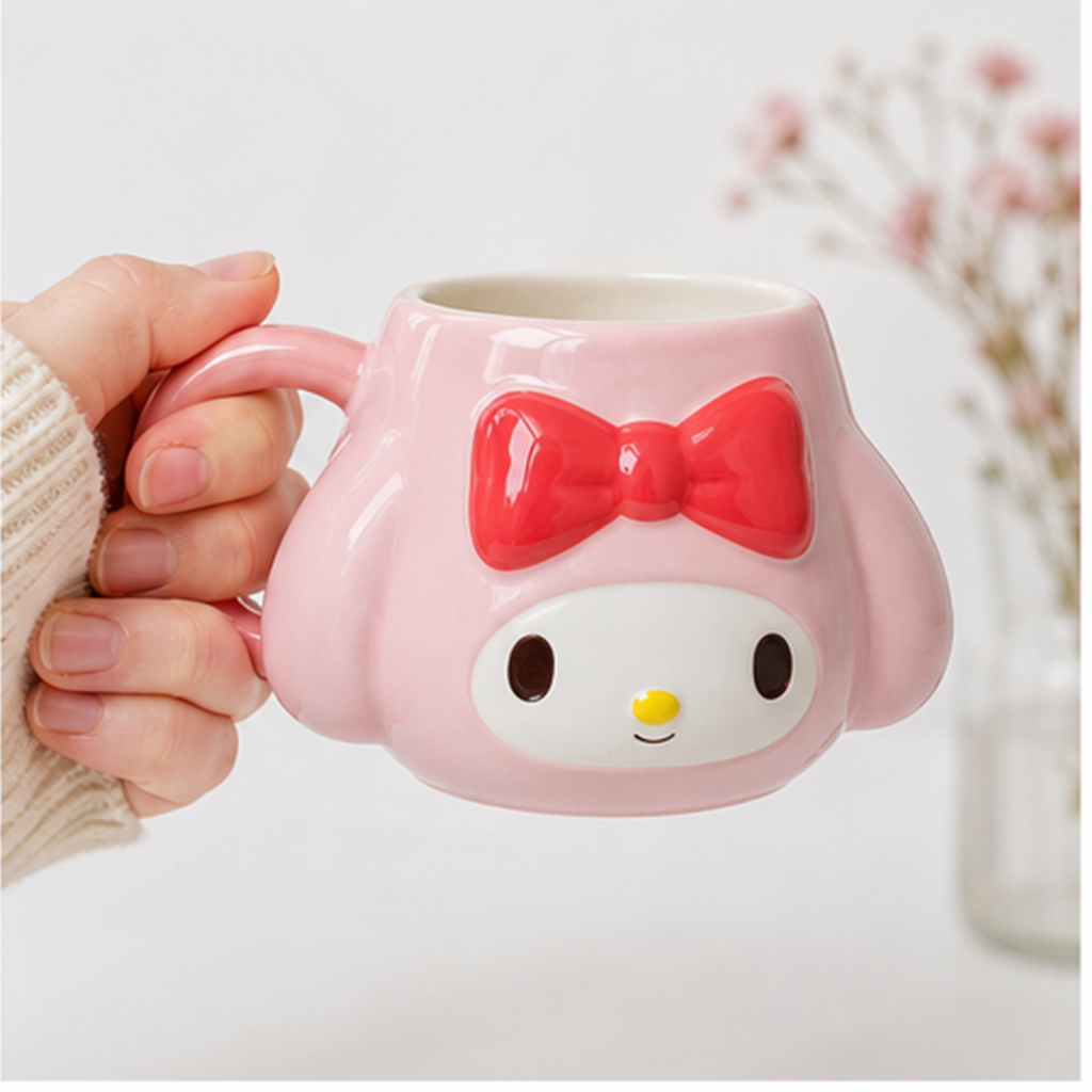 マイメロディ フェイス型陶器マグ 380ml