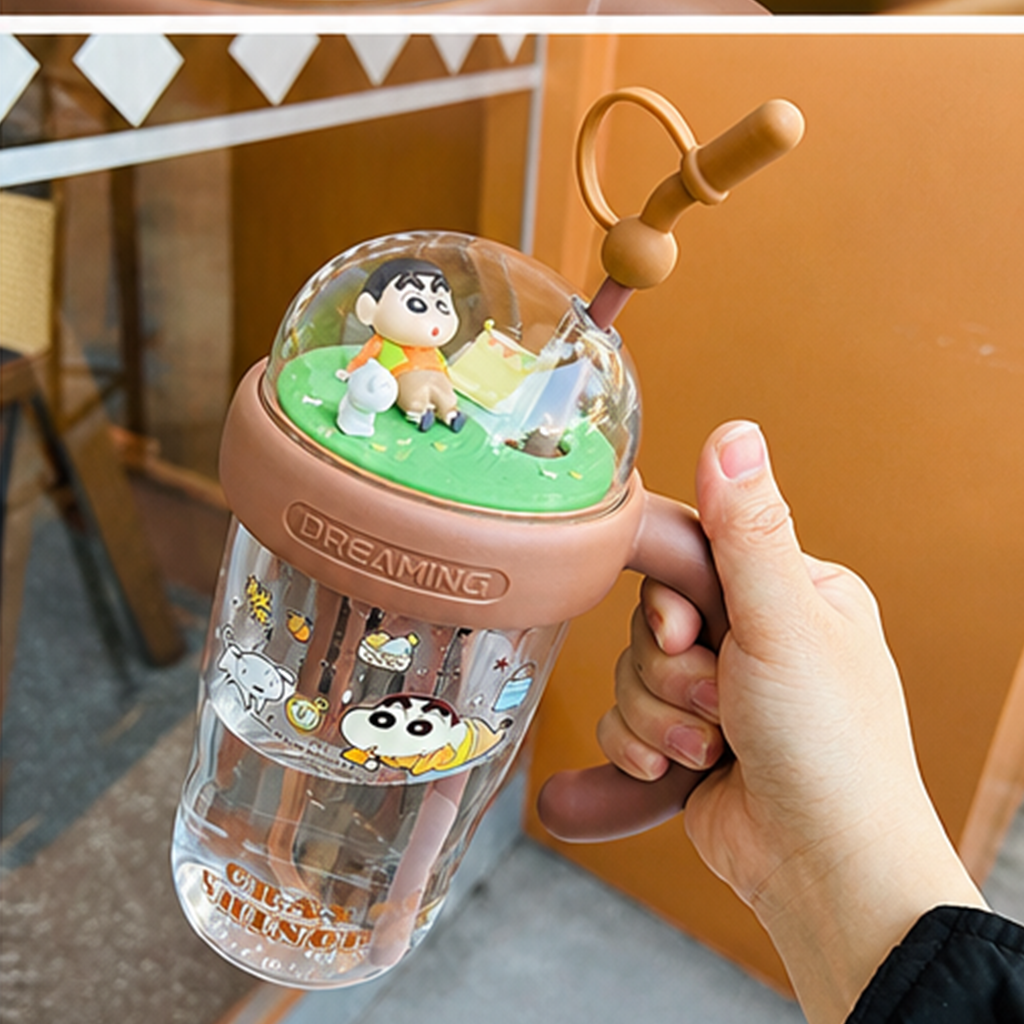 クレヨンしんちゃん ジオラマドーム Tritanストローカップ ハンドル付き