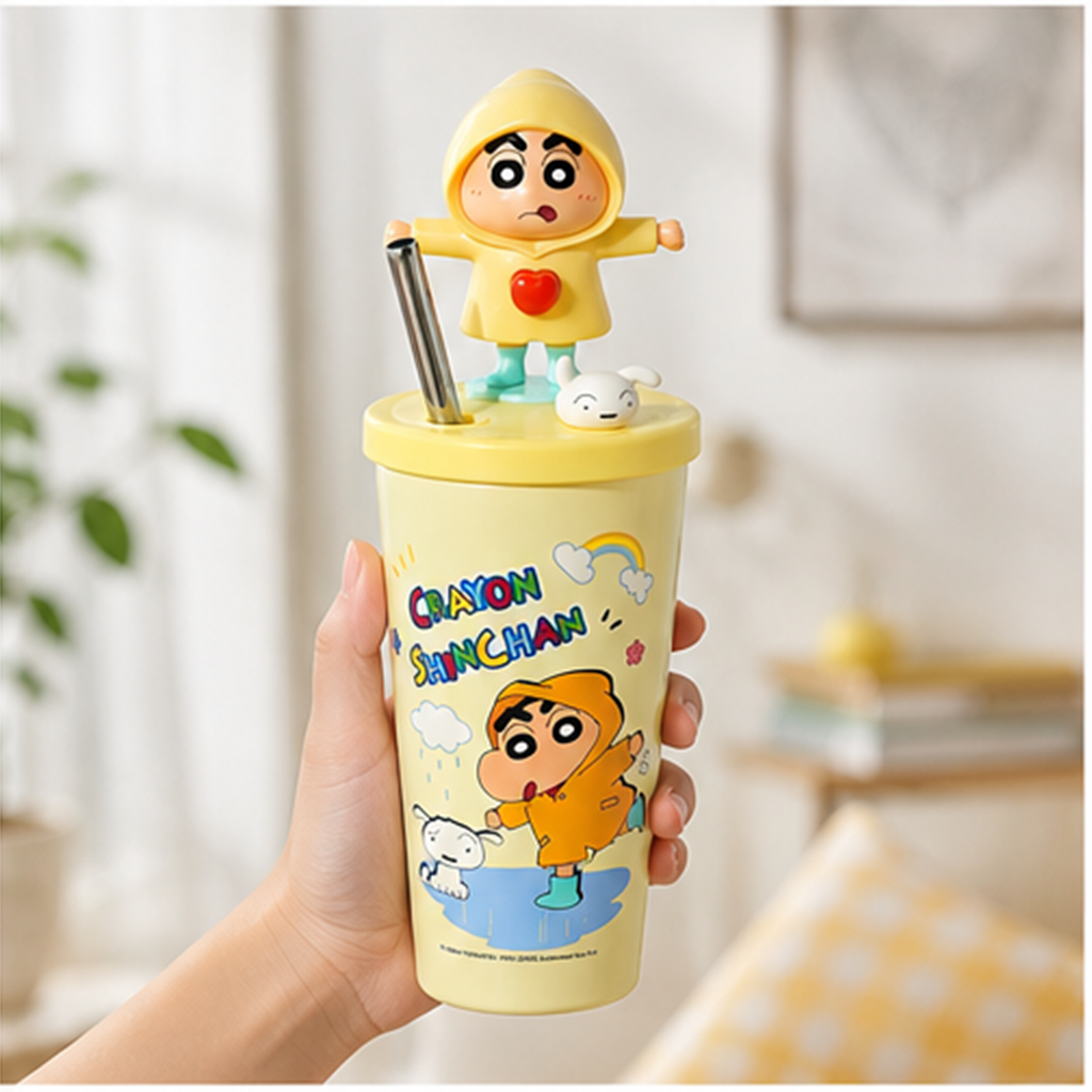 クレヨンしんちゃん 表情チェンジ 304ステンレス ストローボトル
