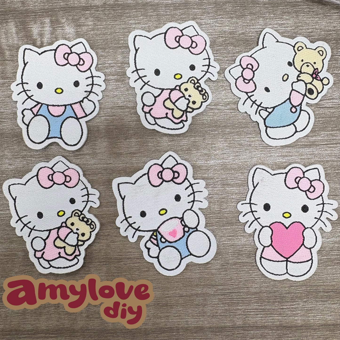 アニメ刺繍布貼りDIYパーツ