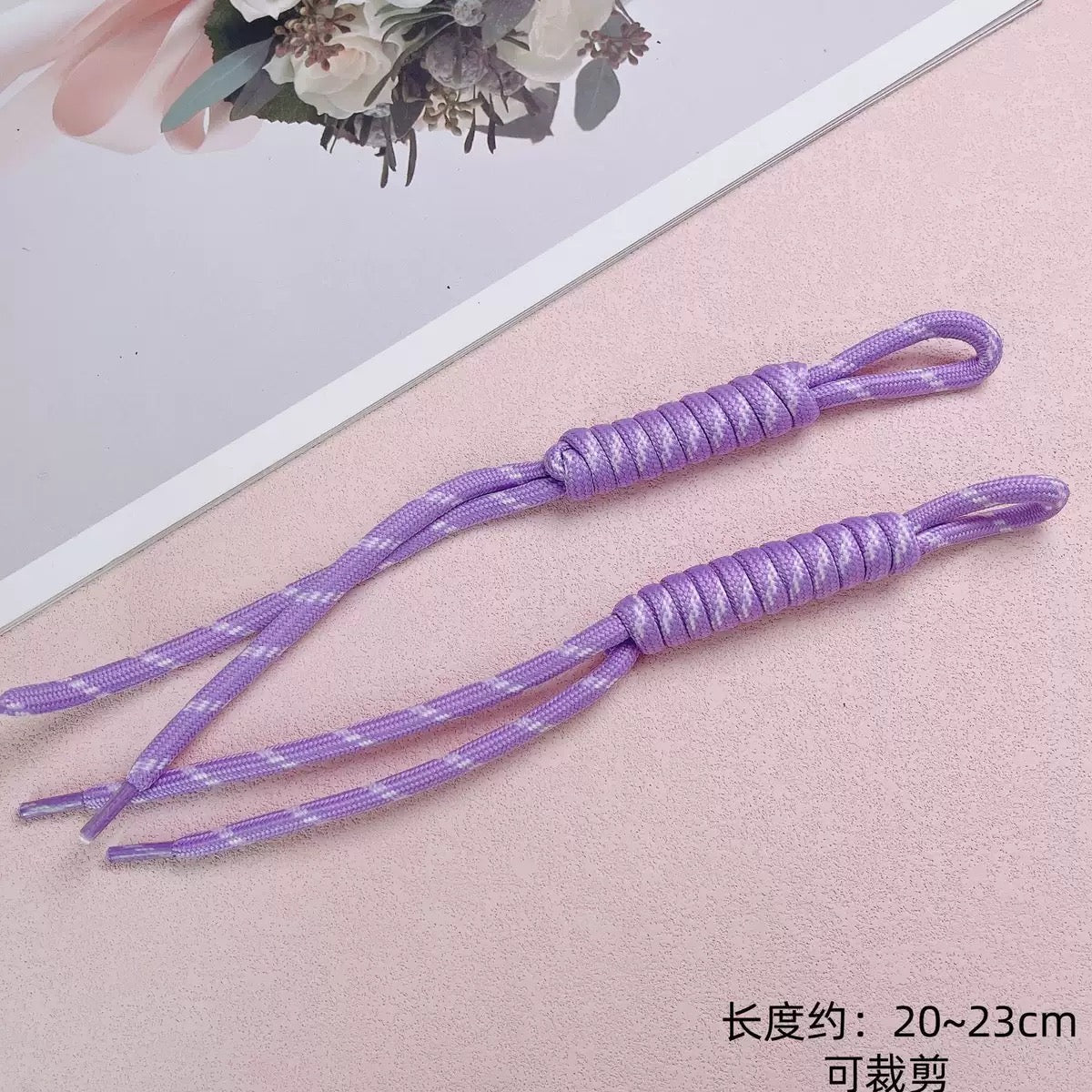 DIY手編みロープのバッグ飾りキーホルダー