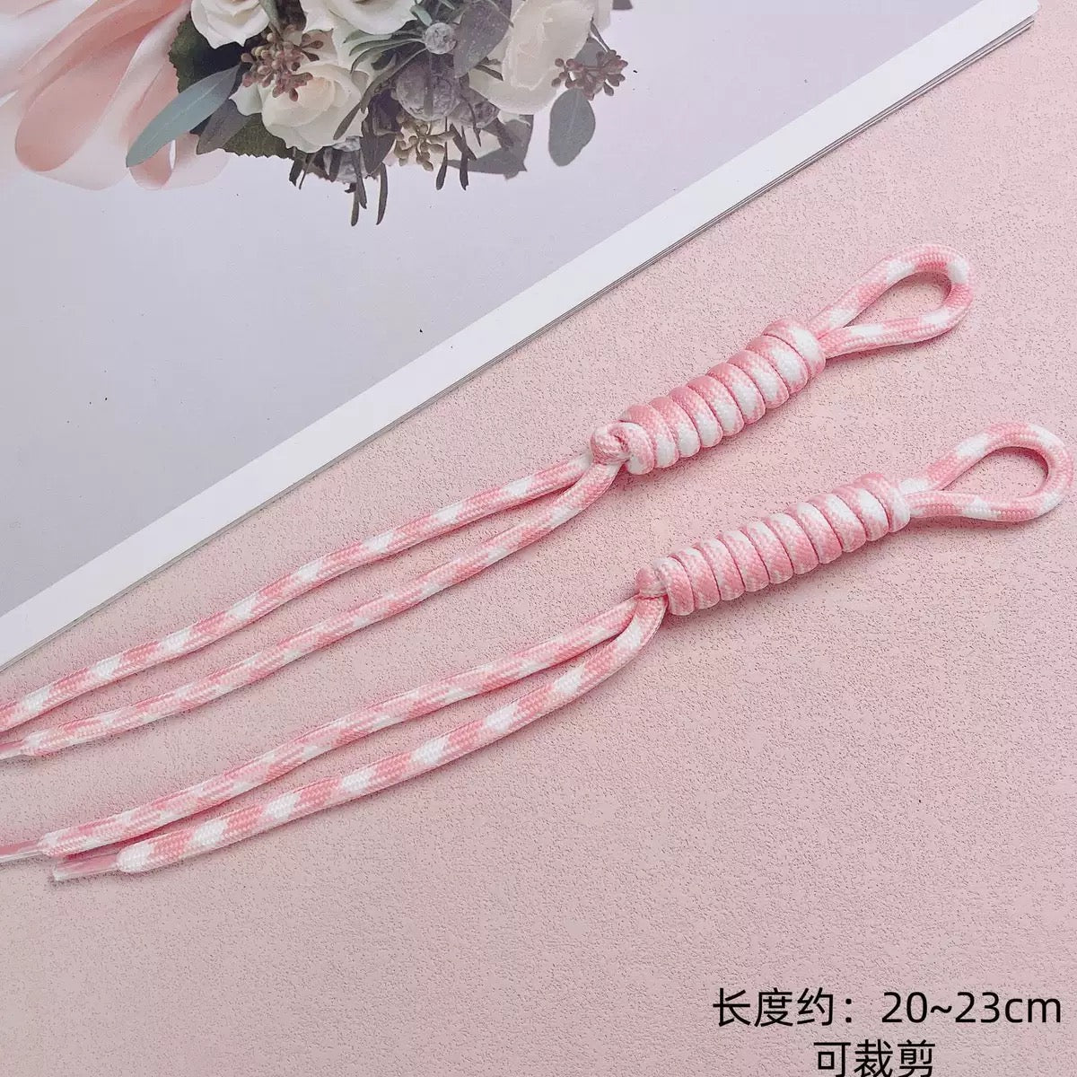 DIY手編みロープのバッグ飾りキーホルダー