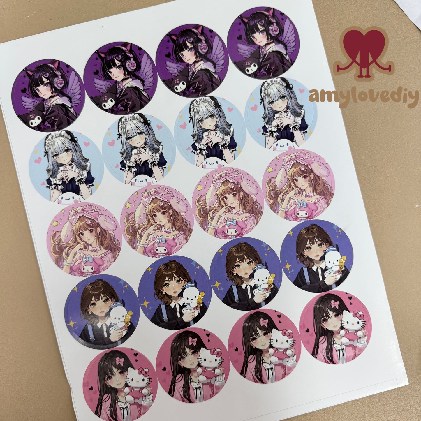 Amy girls 配信者のスタンプ(十枚)