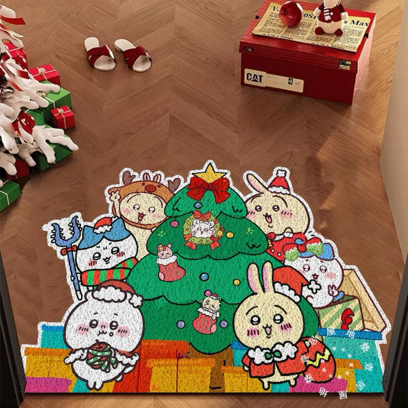 クリスマス飾り用の玄関マット