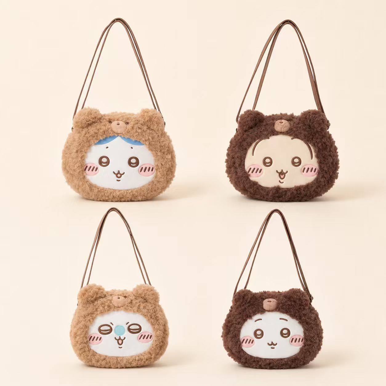 ふわもこフェイス ショルダーバッグ|刺繍デザイン・斜め掛け