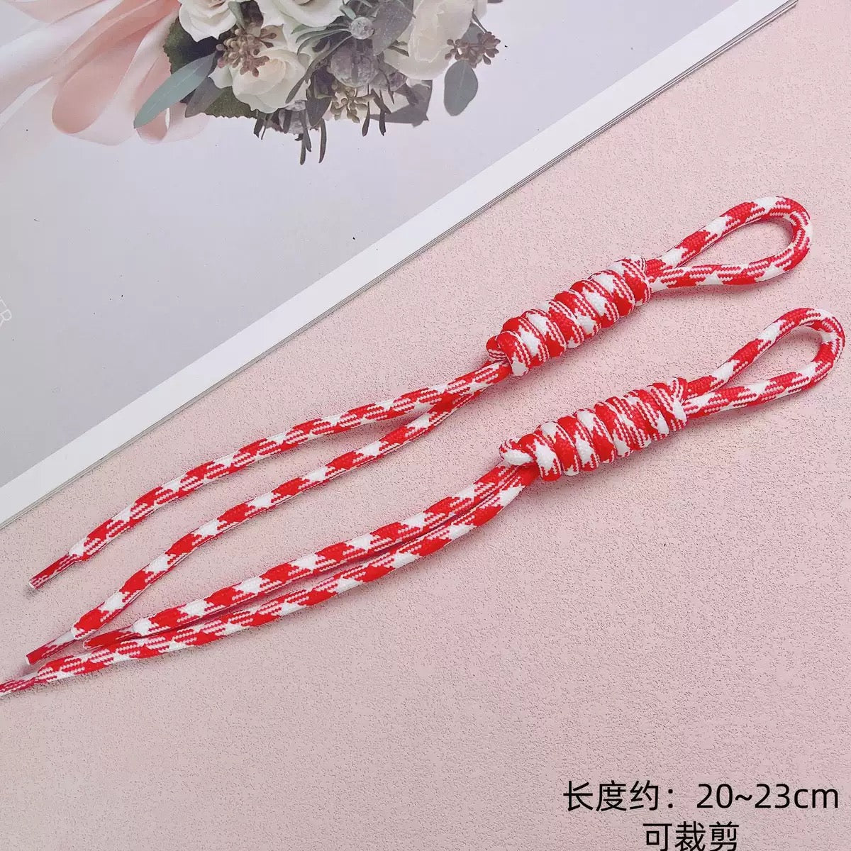 DIY手編みロープのバッグ飾りキーホルダー