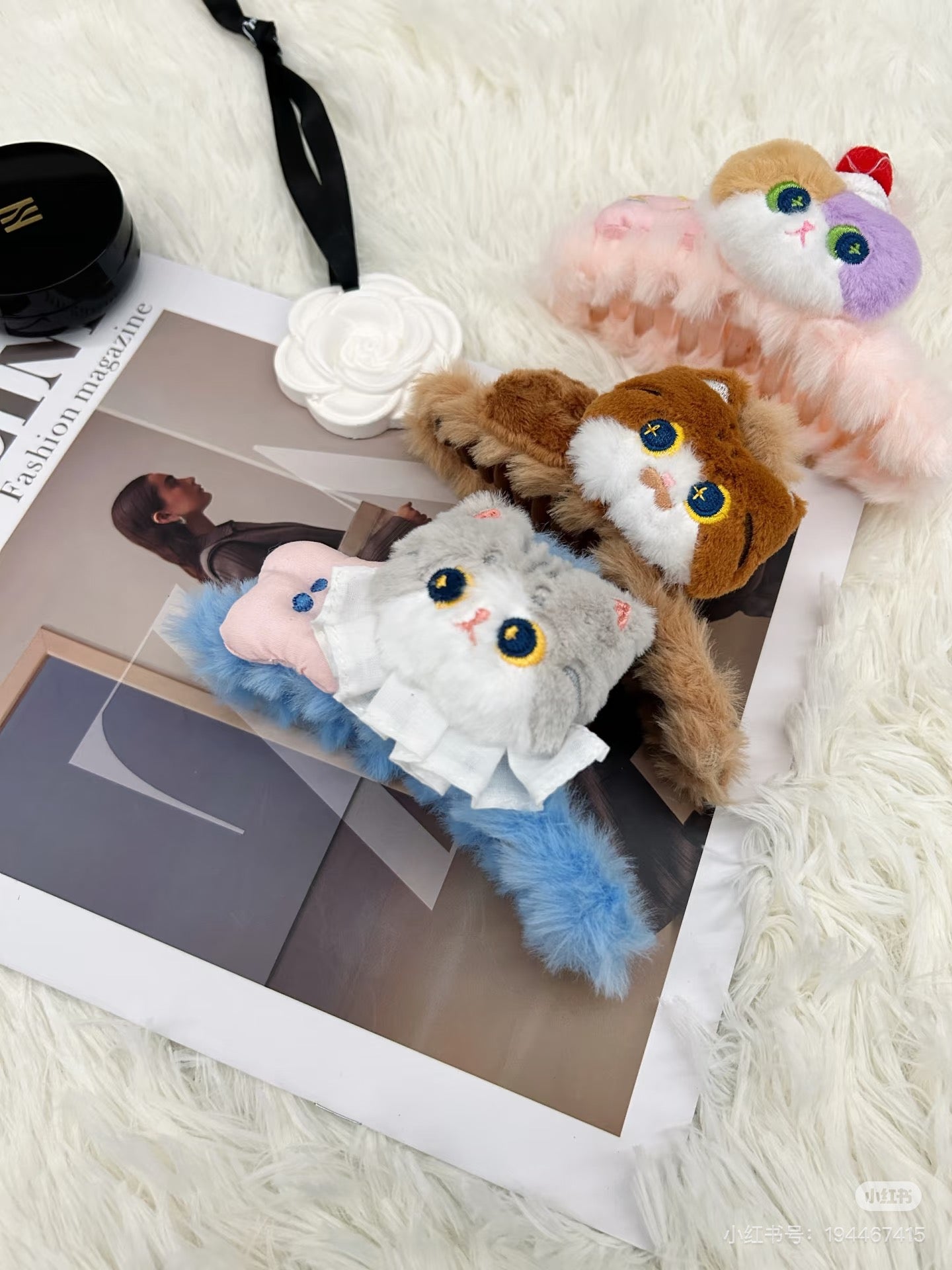 毛布のサメ型ヘアクリップDIY