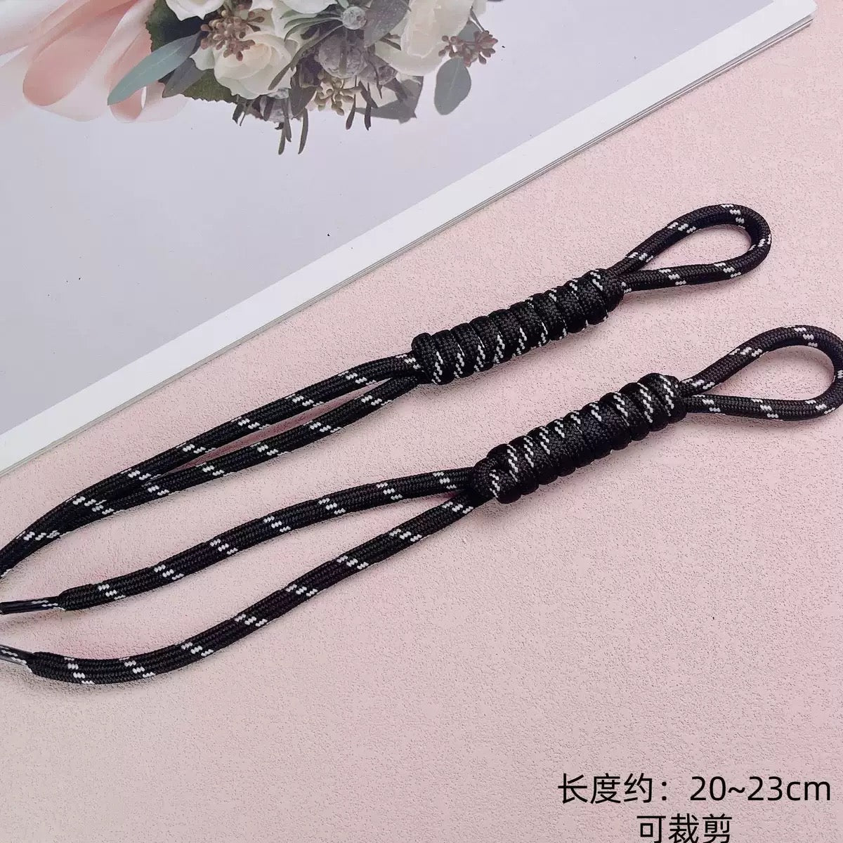 DIY手編みロープのバッグ飾りキーホルダー