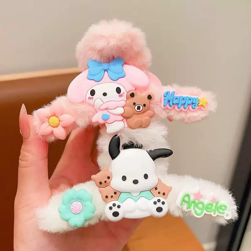 毛布のサメ型ヘアクリップDIY