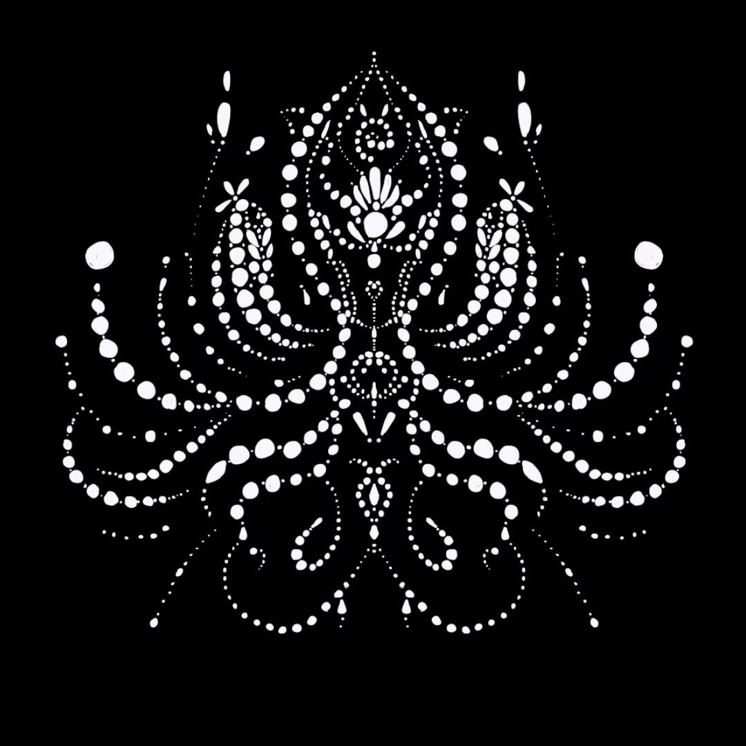 真珠貼り画(フラットパールを8個プレゼントします)