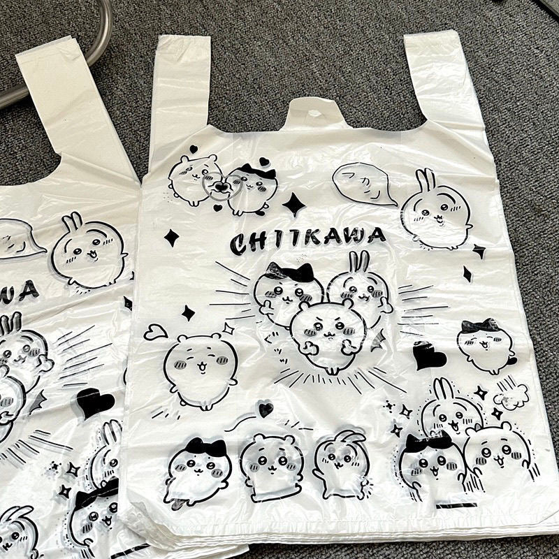 タンクトップ袋クレヨンしんちゃん/サンリオ/ちいかわ網紅手提げ可愛いゴミ袋/20pcs