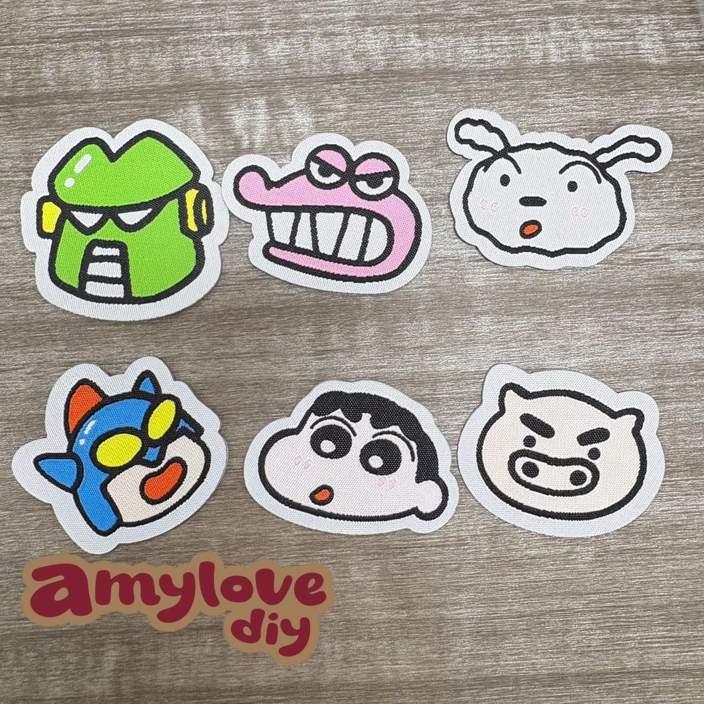 アニメ刺繍布貼りDIYパーツ