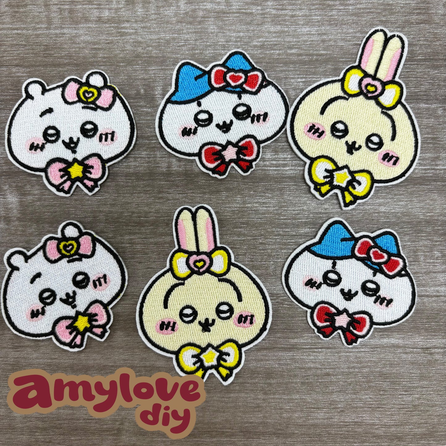 アニメ刺繍布貼りDIYパーツ