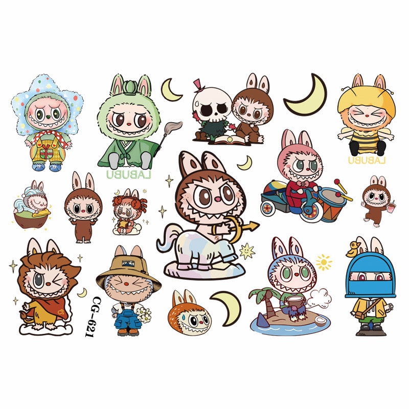 キャラクターのタトゥーシール