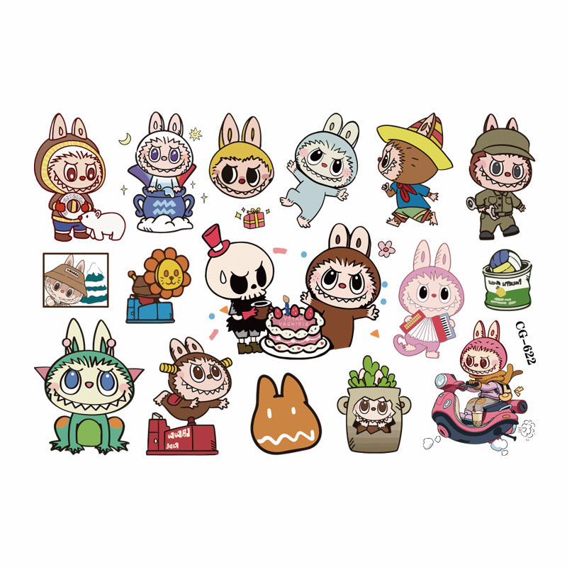 キャラクターのタトゥーシール