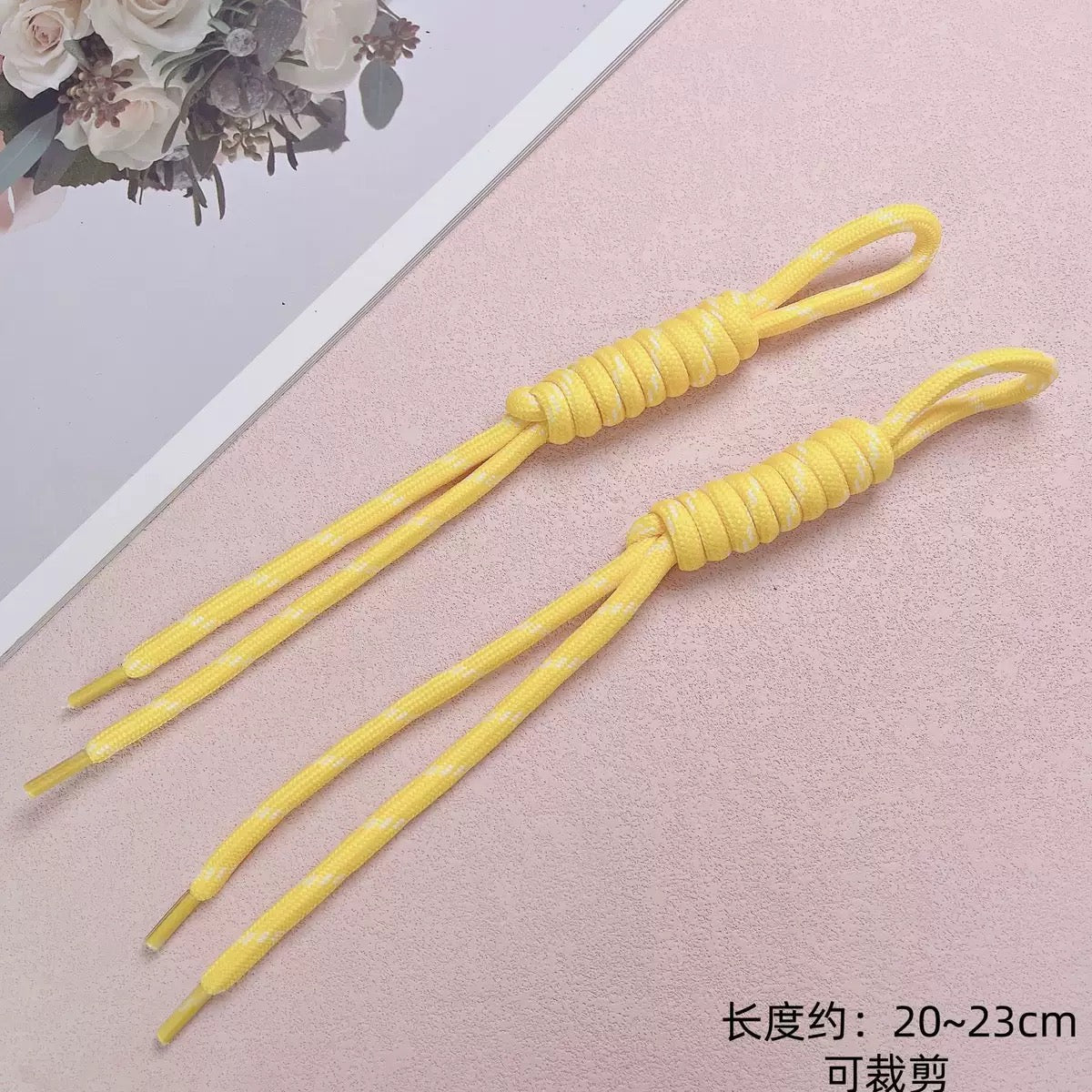 DIY手編みロープのバッグ飾りキーホルダー