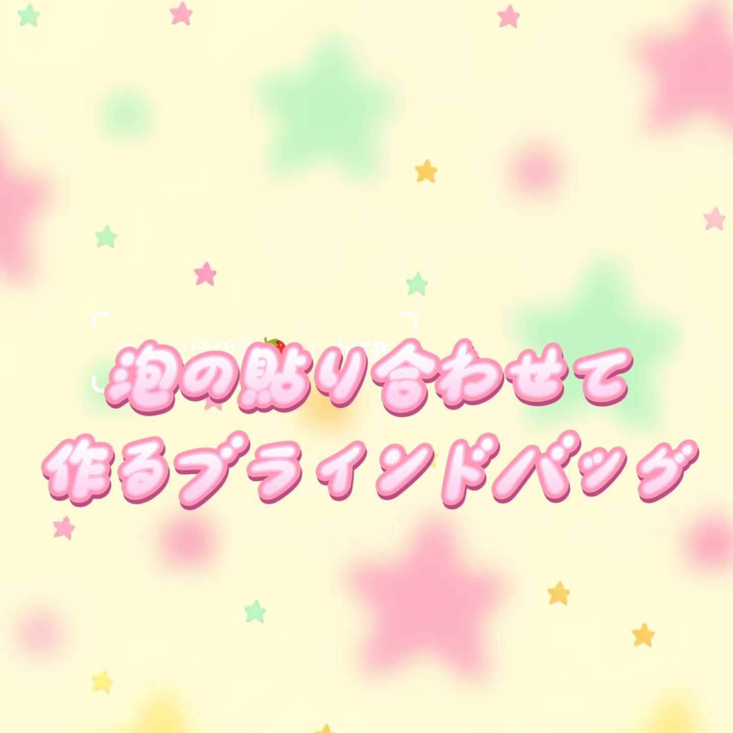泡の貼り合わせて作るブラインドバッグ(6枚)