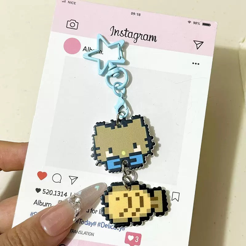 KT猫ピクセルキャラクター ペンダント