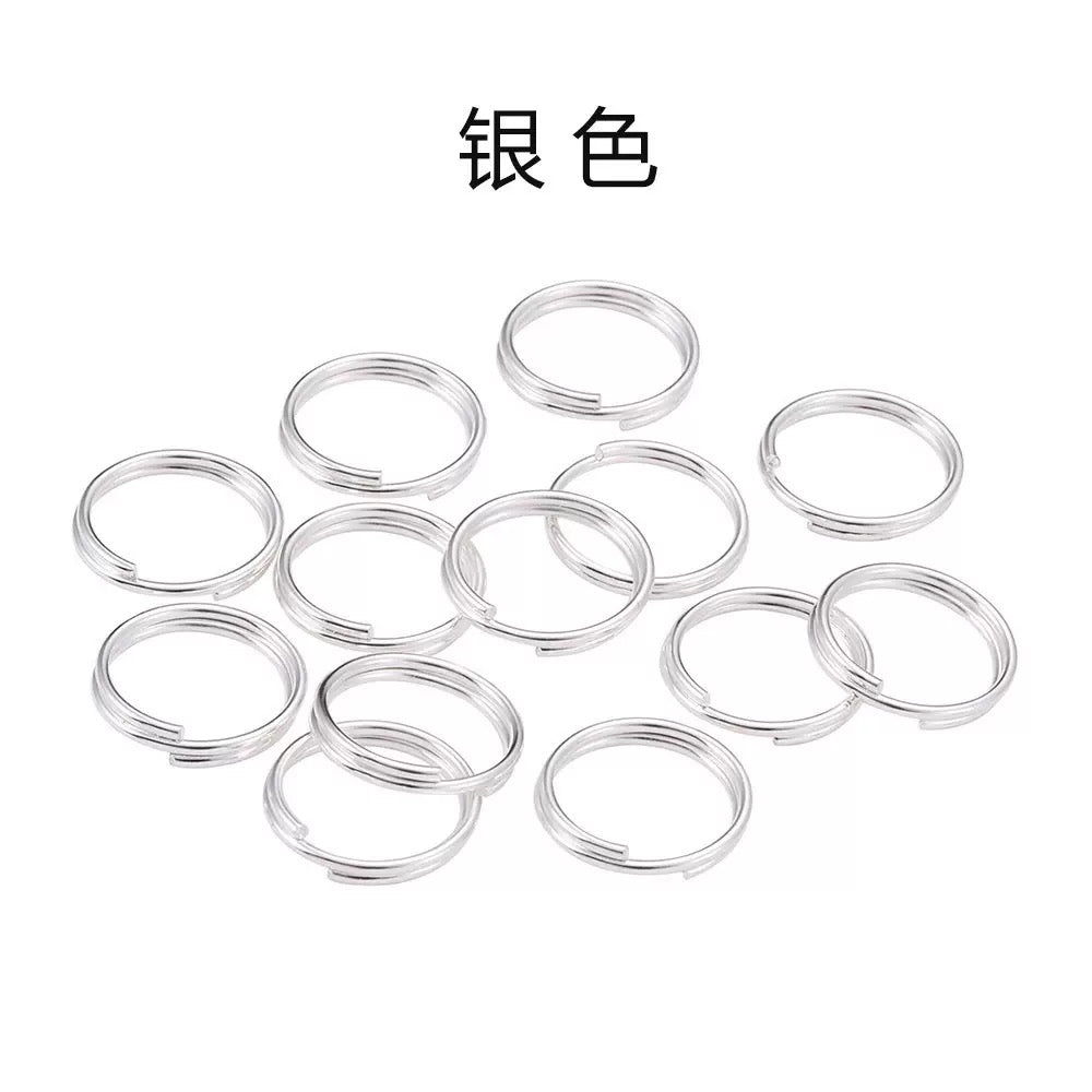 1包/10mm金属鍵連接リング ダブルオープンリング