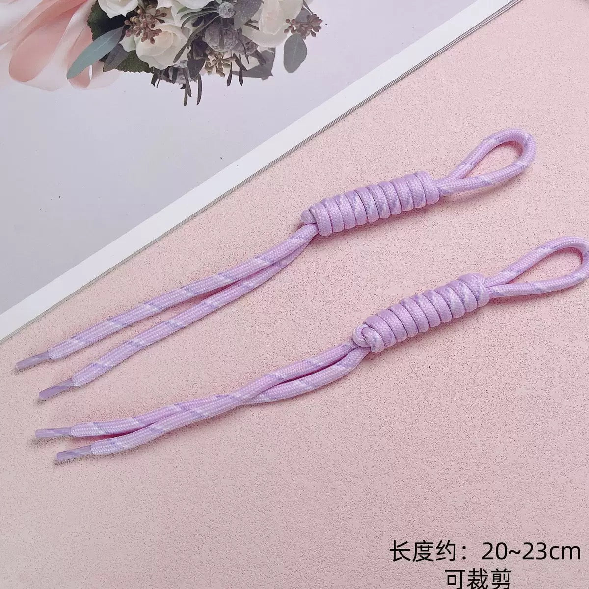 DIY手編みロープのバッグ飾りキーホルダー