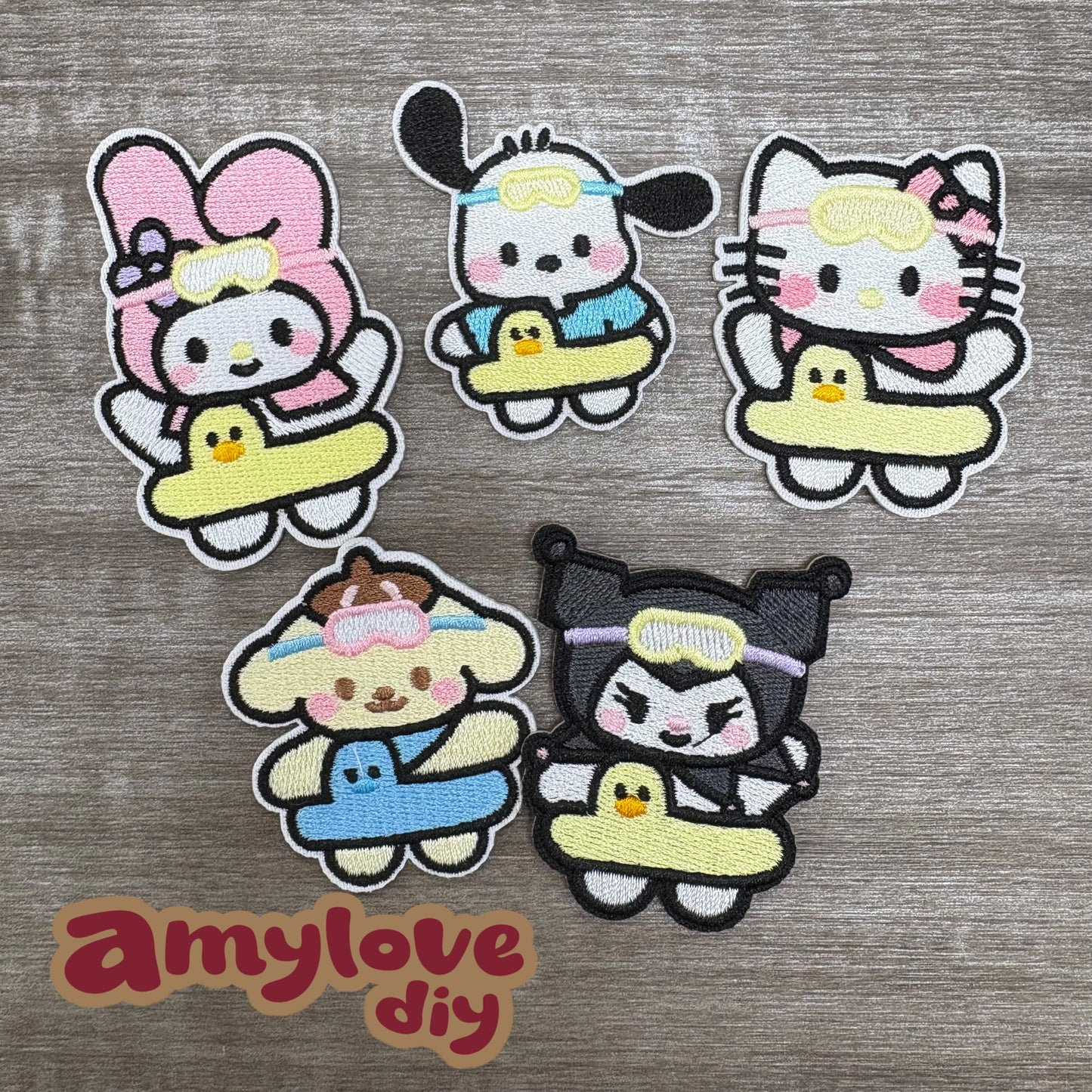 アニメ刺繍布貼りDIYパーツ