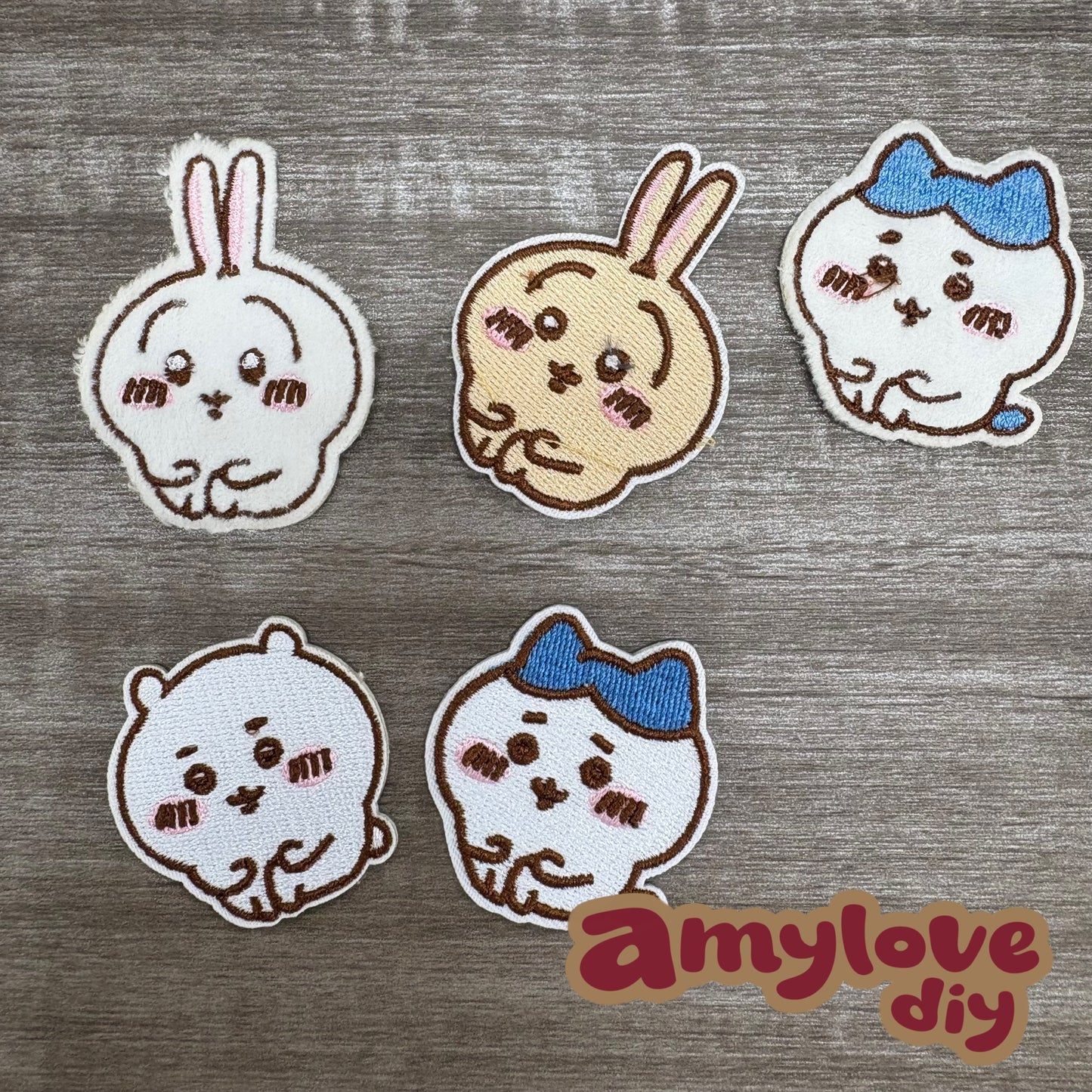 アニメ刺繍布貼りDIYパーツ