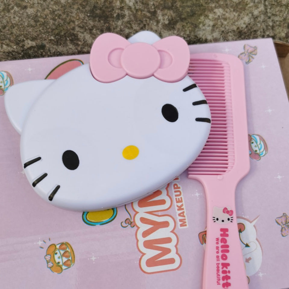 サンリオ 鏡付きヘアブラシ