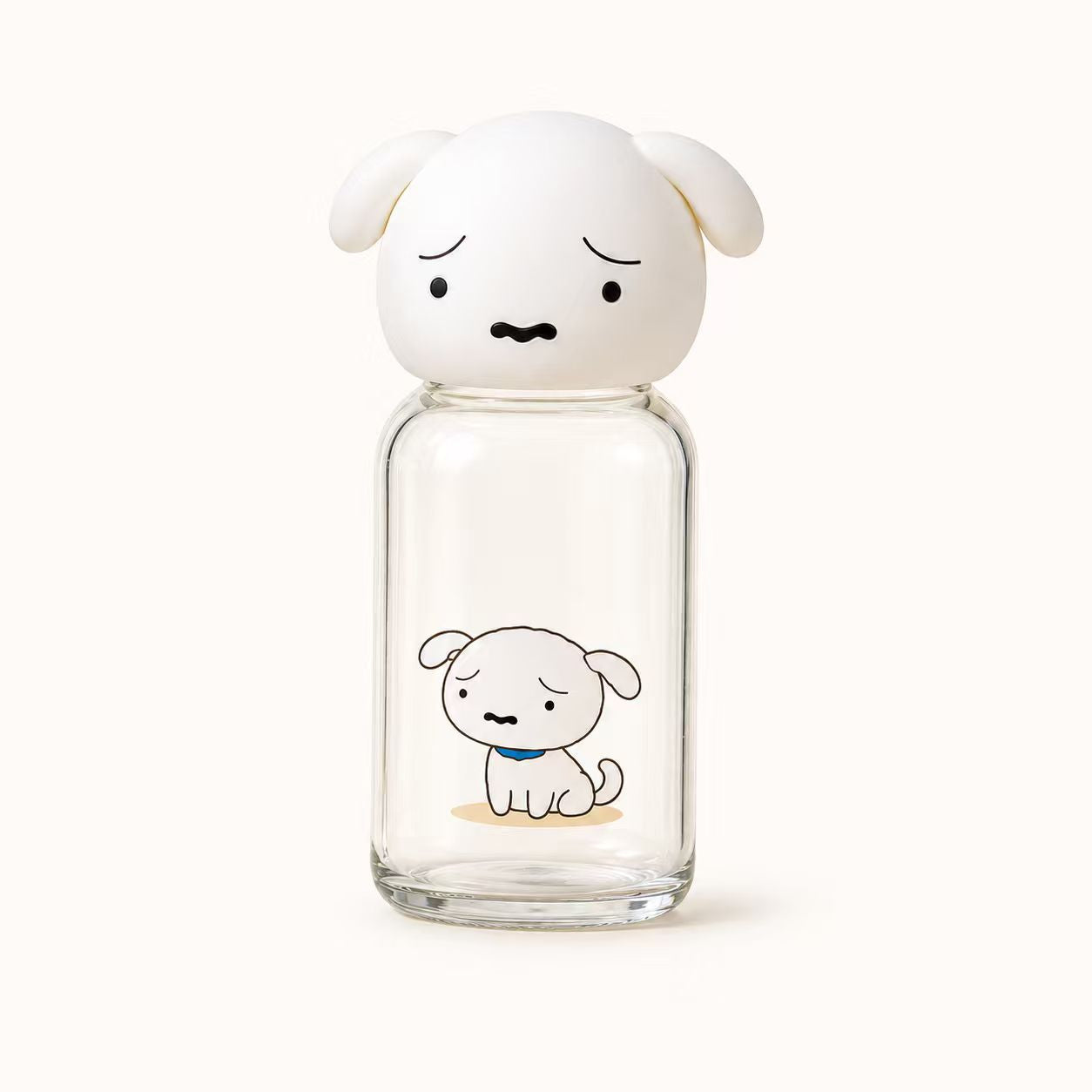 クレヨンしんちゃん 立体キャップ付きミニガラスボトル 230ml