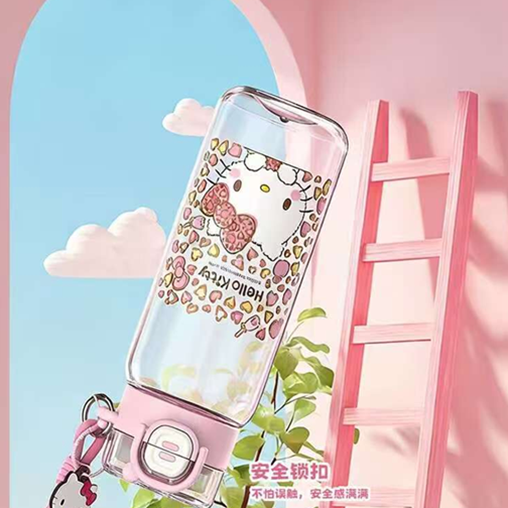 ハローキティ 2WAYストローウォーターボトル 750ml ピンク