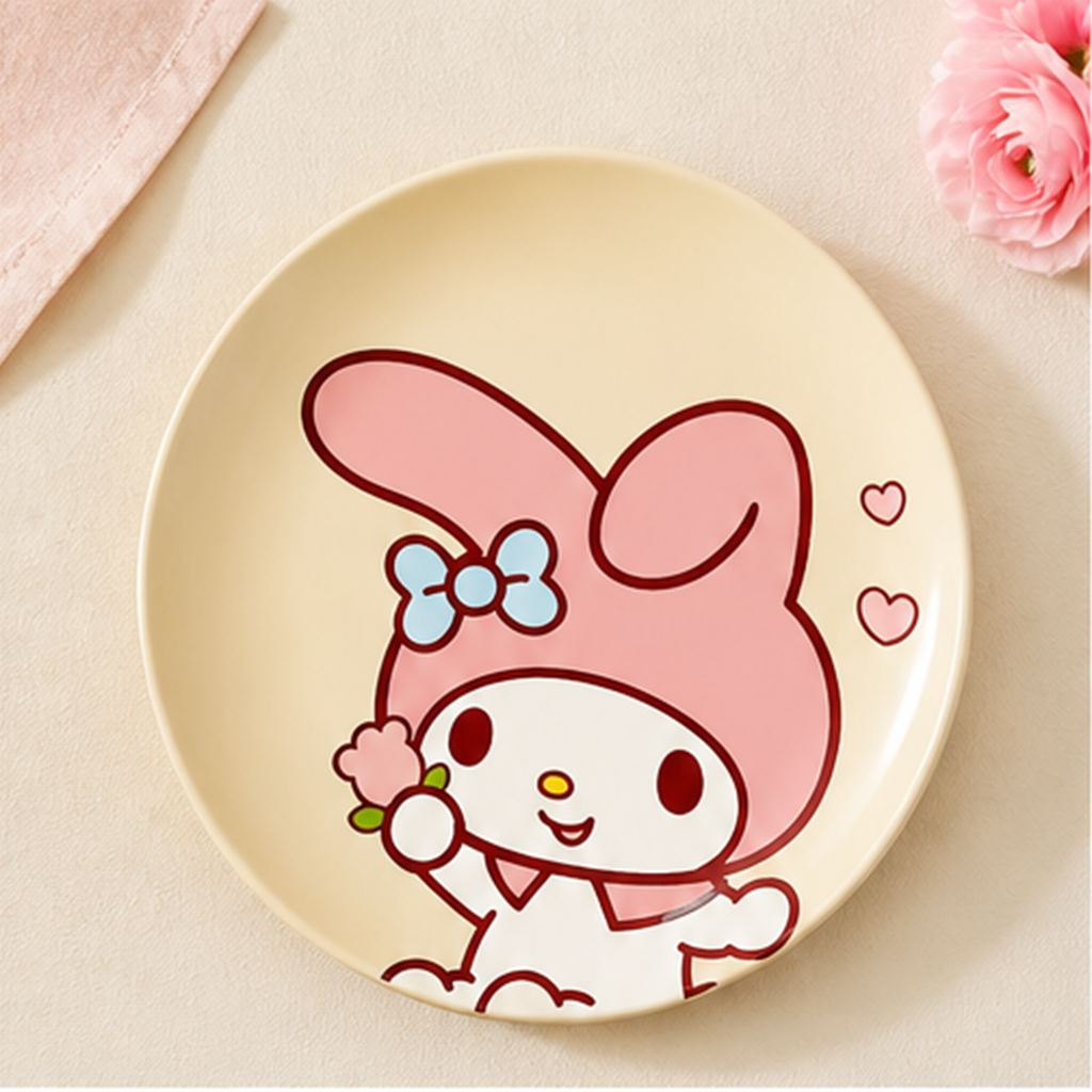 サンリオ マイメロディ 8インチ セラミックディナープレート クリーム