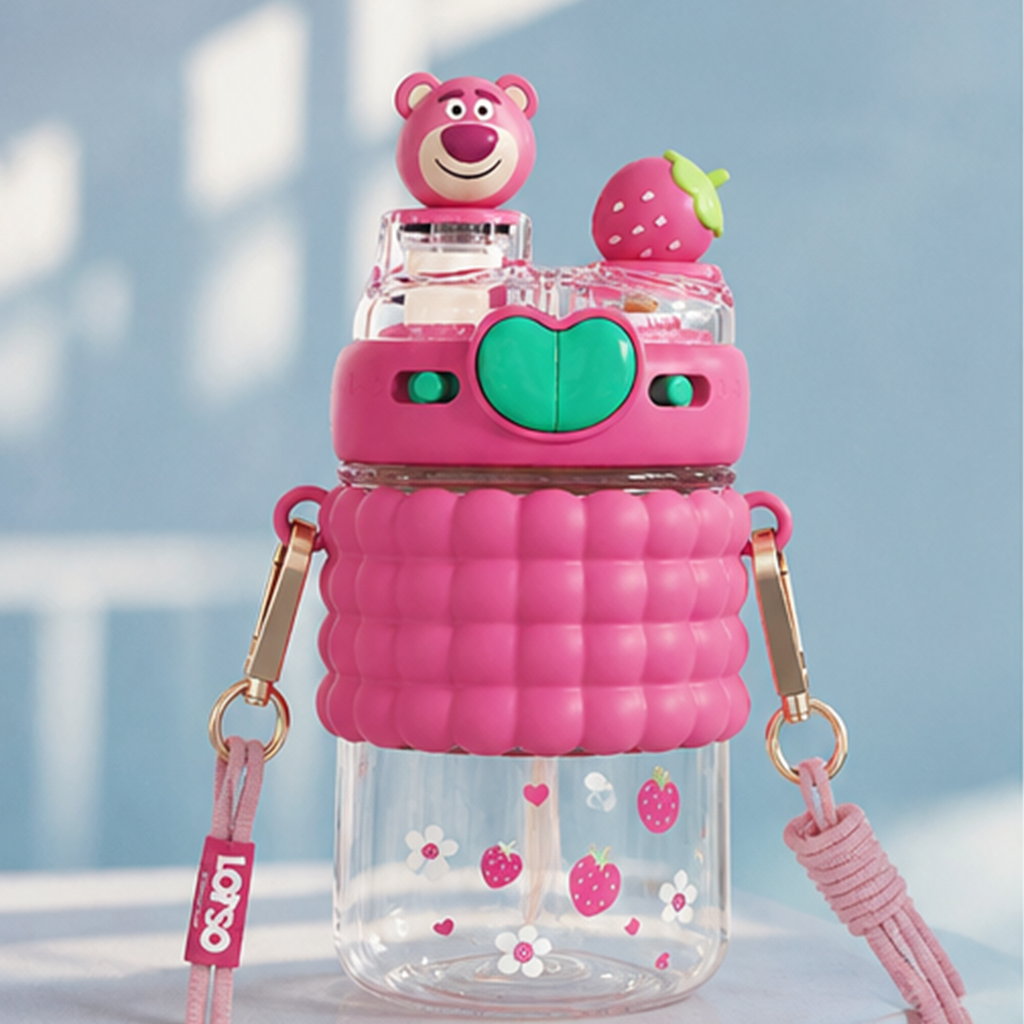 ディズニー／ピクサー ロッツォ 580ml 電話型 2WAYストローボトル ピンク
