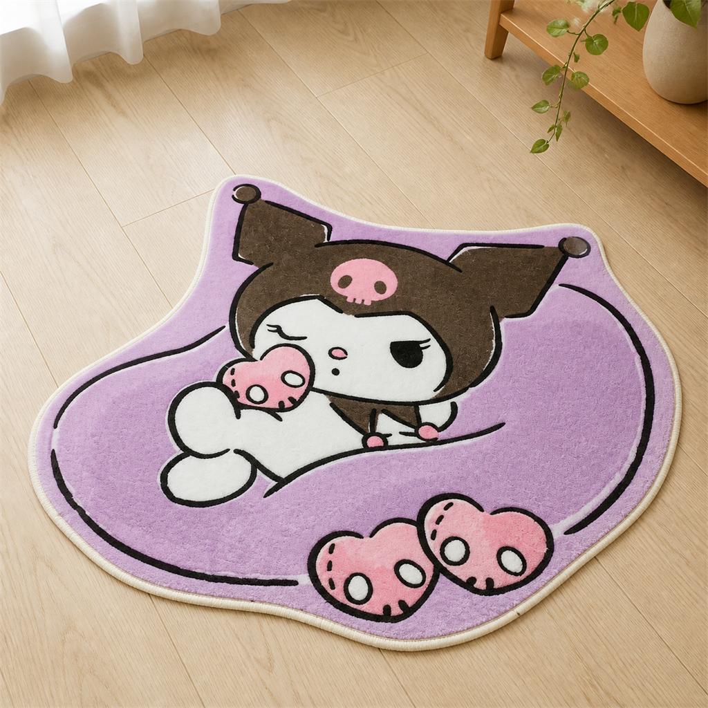 ハローキティ いちご柄ダイカットミニマット