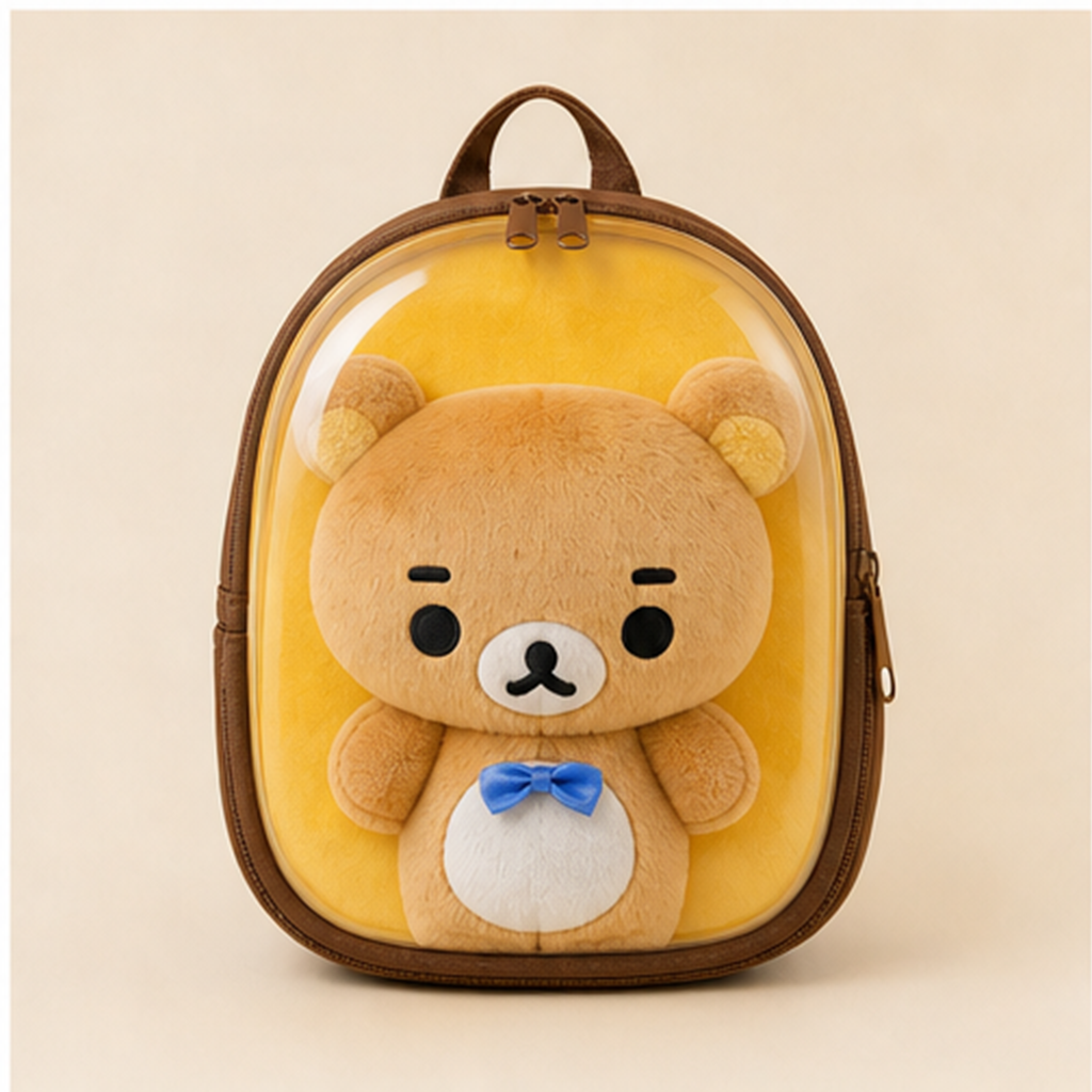 リラックマ ぬいぐるみフェイスリュック ブラウン