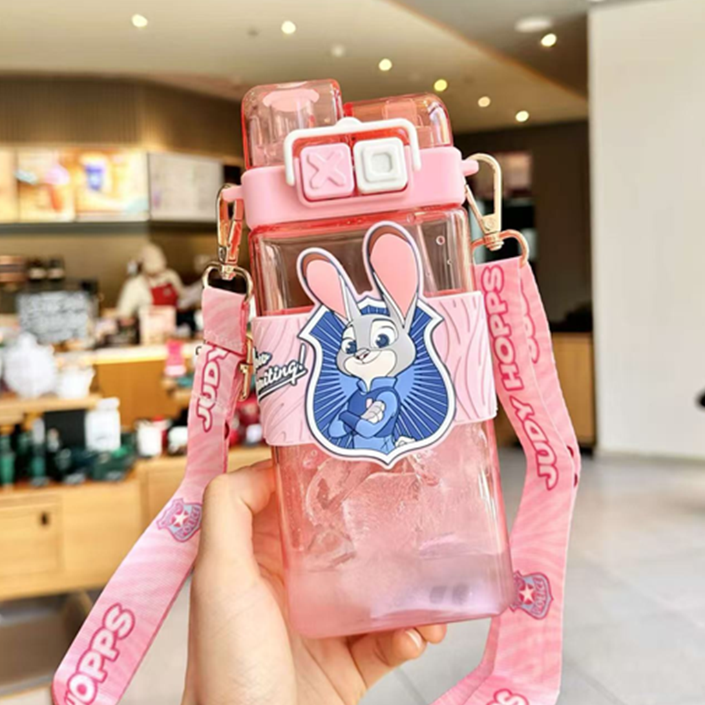 ズートピア ジュディ 2WAYストローウォーターボトル ピンク