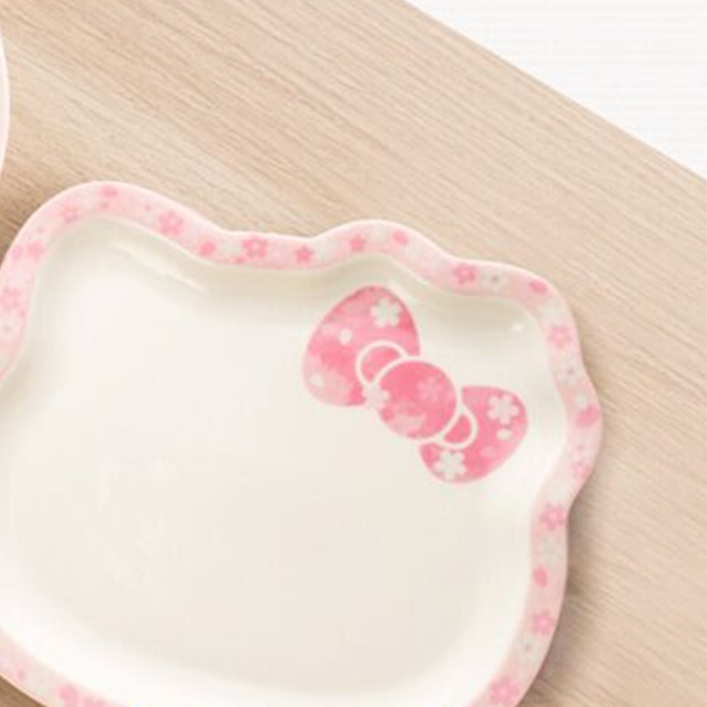 ハローキティ 桜柄 8インチ セラミック深皿 ピンク