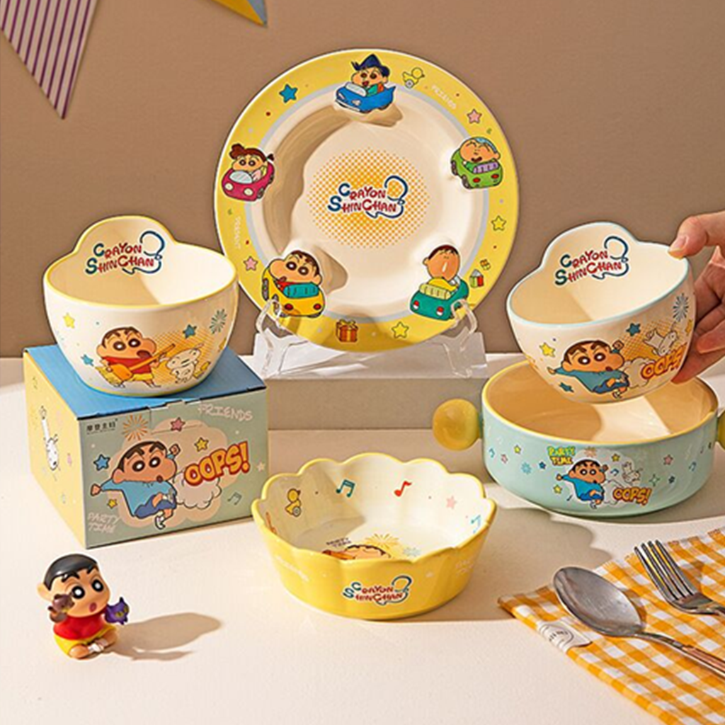 クレヨンしんちゃん 音楽シリーズ セラミック食器 5点セット