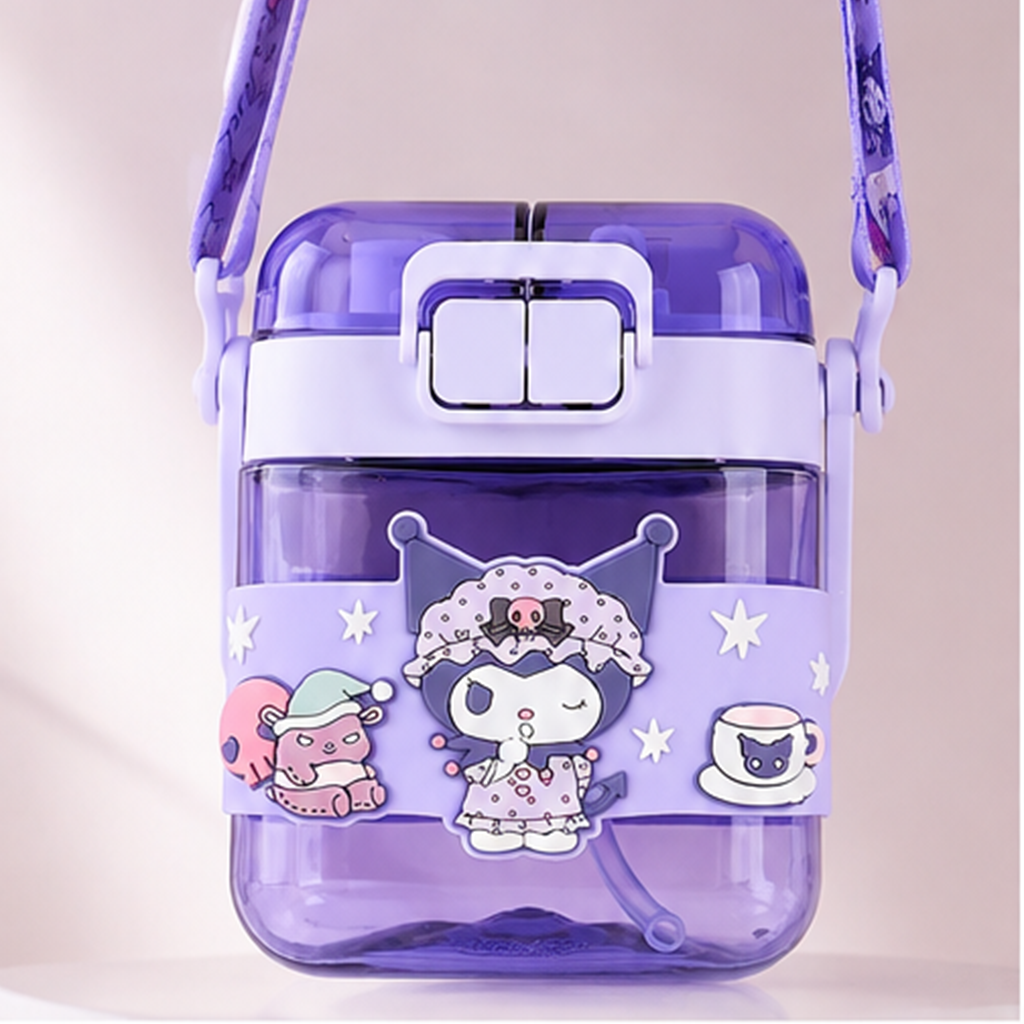 サンリオ クロミ 600ml 2WAY Tritanショルダーボトル パープル