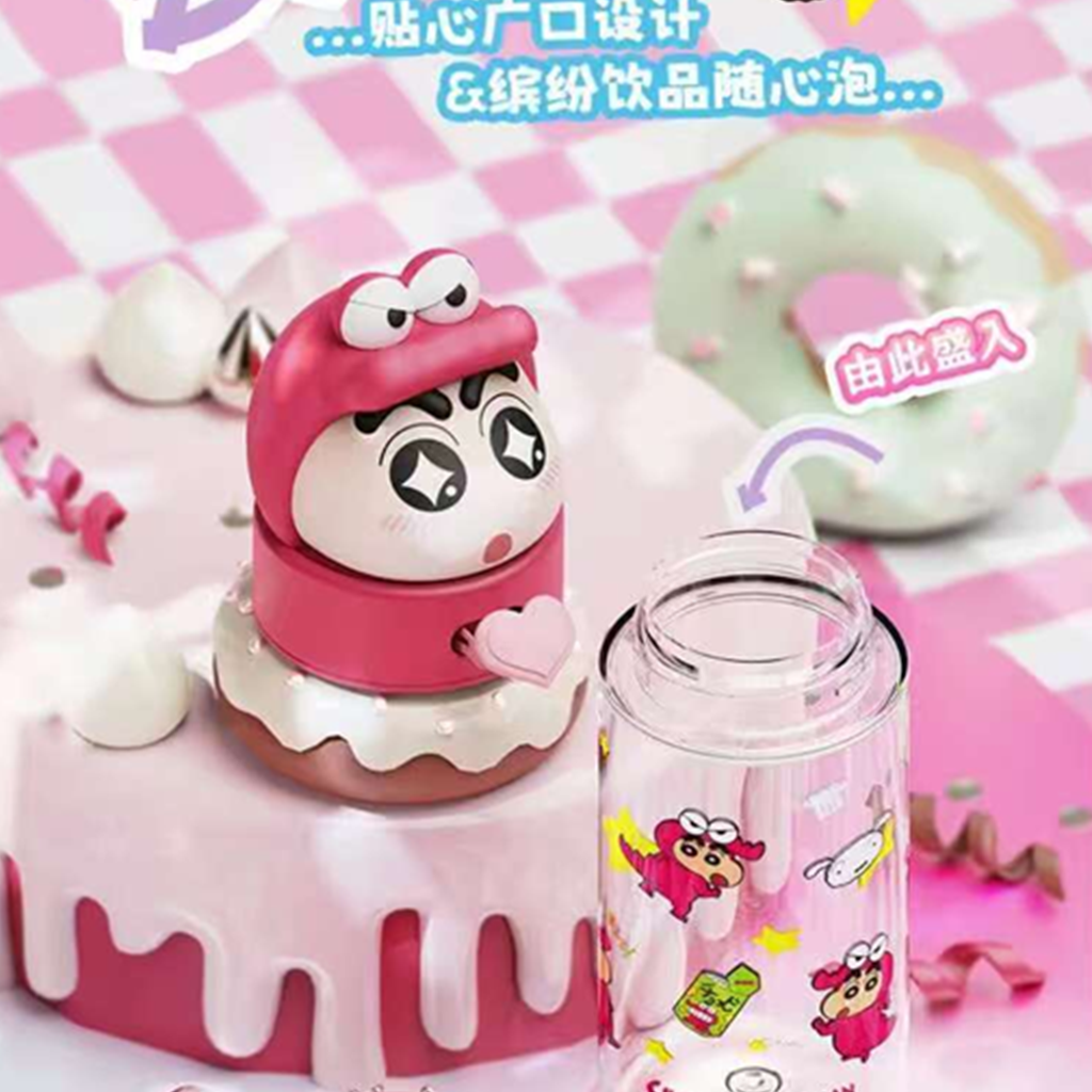 クレヨンしんちゃん×サンリオ 直飲みボトル 500ml ピンク