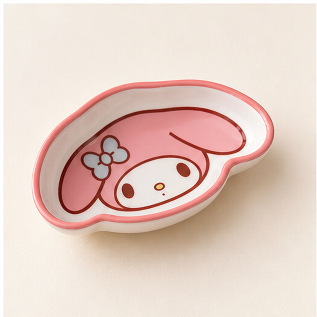 マイメロディ フェイス型ミニ陶磁器プレート