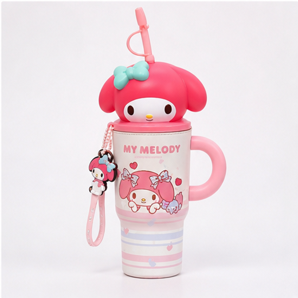 マイメロディ 580ml ストロー付き保温タンブラー