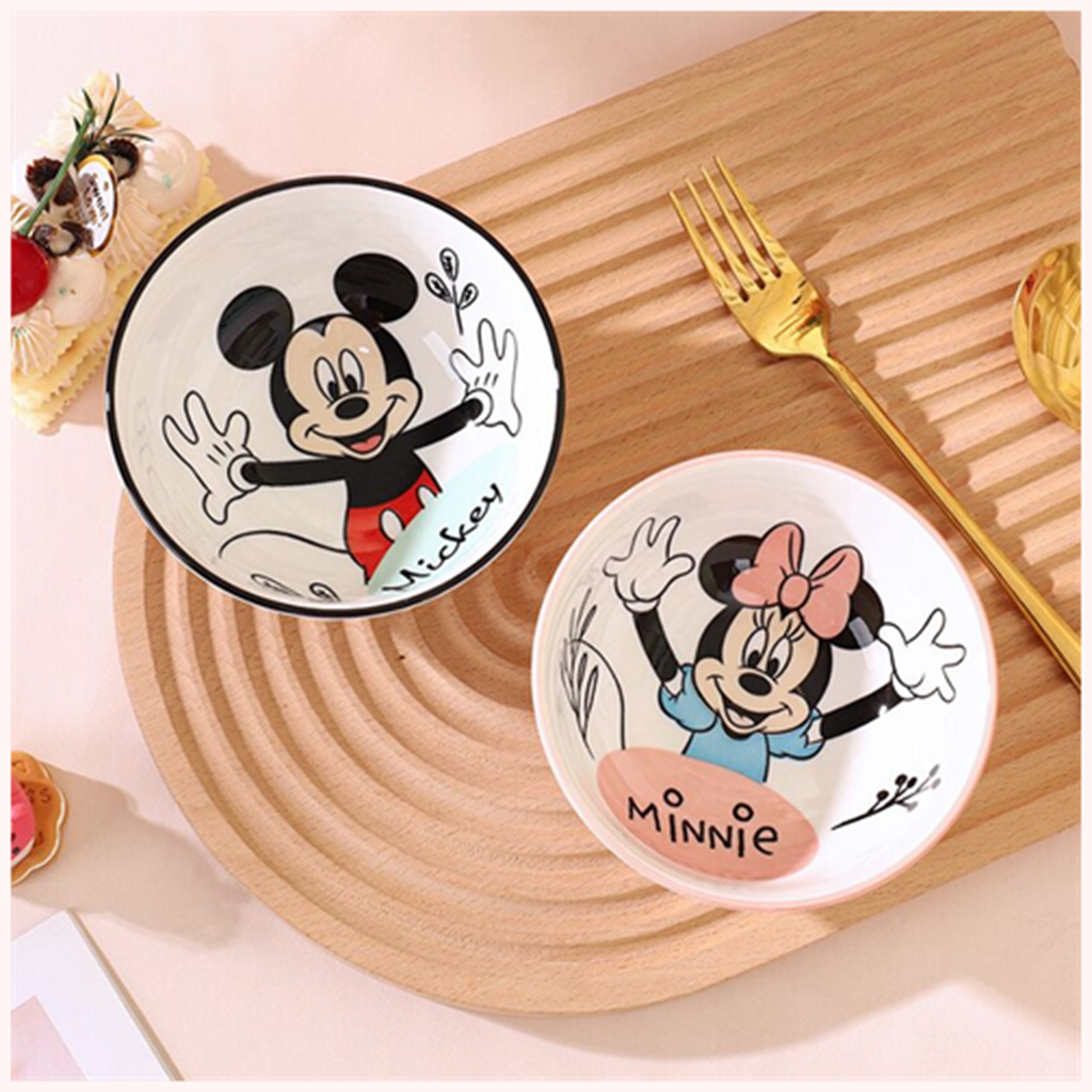 ディズニー ミッキー＆ミニー 350ml セラミックライスボウル 2個セット