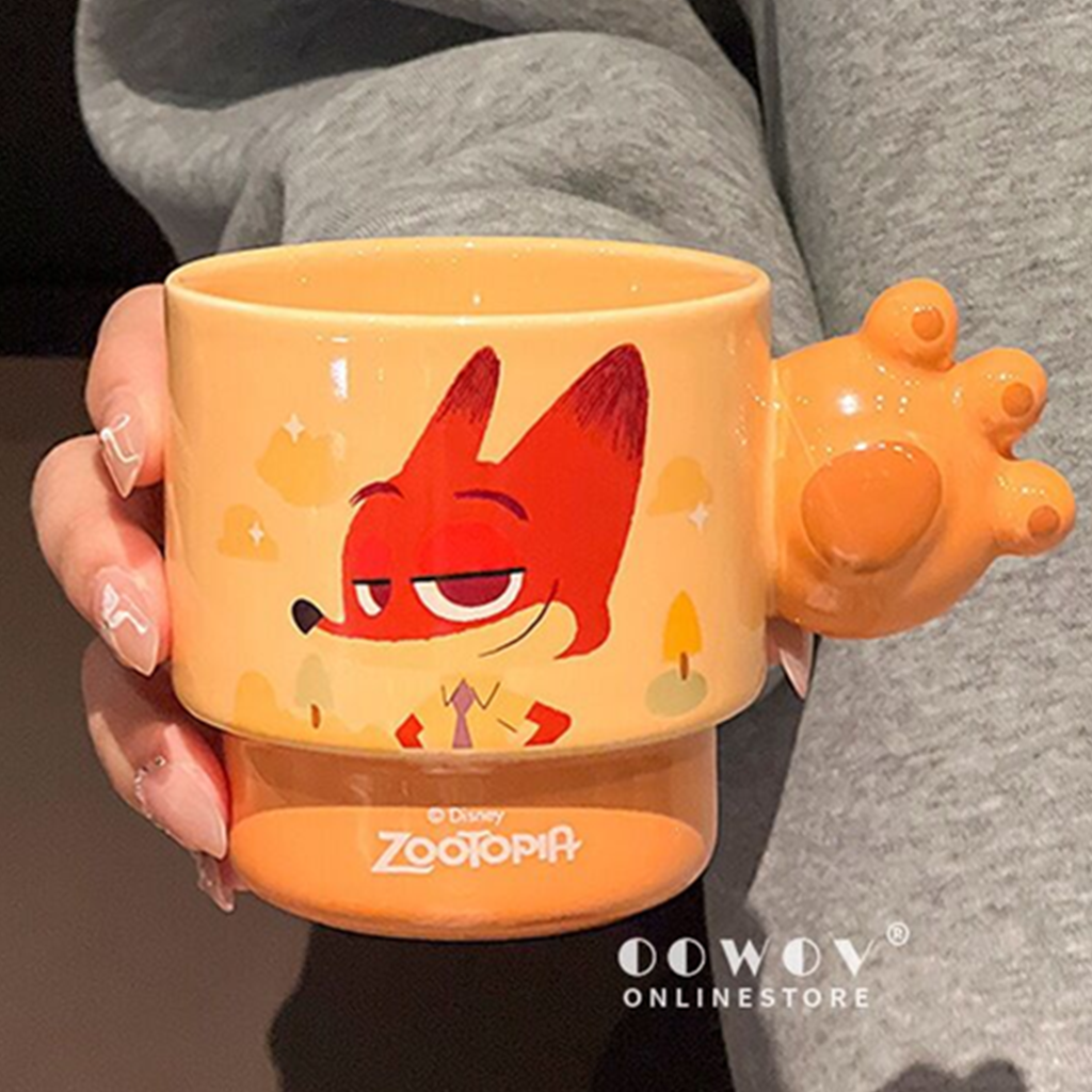 ディズニー ズートピア ニック 肉球ハンドル セラミックマグ 300ml オレンジ