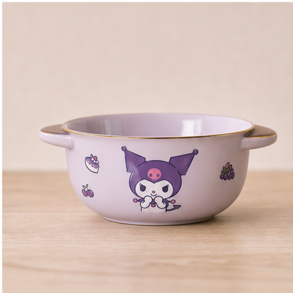 サンリオキャラクター 両手付き陶器キッズボウル