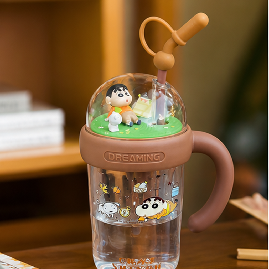 クレヨンしんちゃん ジオラマドーム Tritanストローカップ ハンドル付き