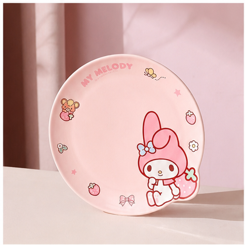 マイメロディ 7インチ セラミックプレート 18cm ピンク