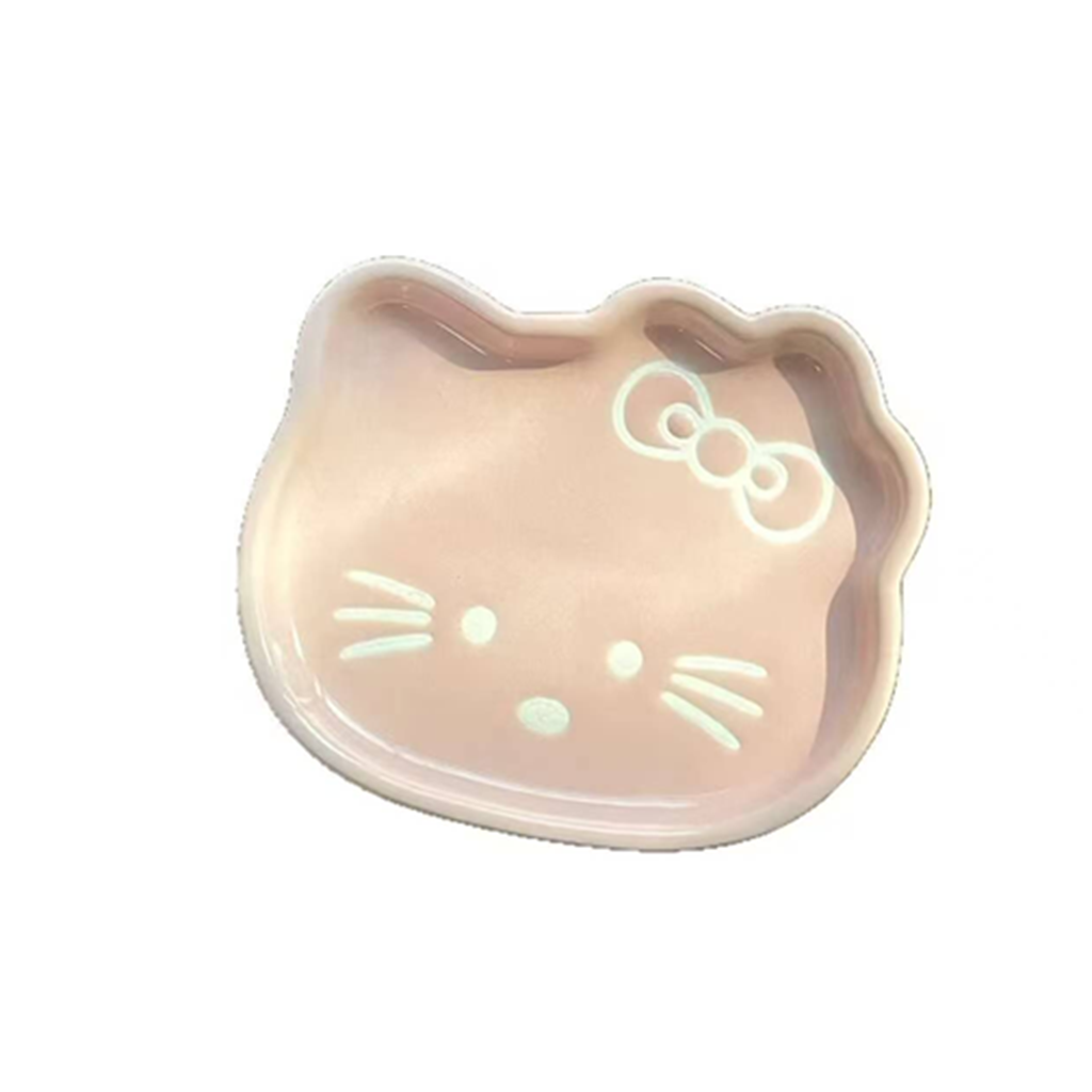 ハローキティ フェイス型セラミックディップ皿 ピンク