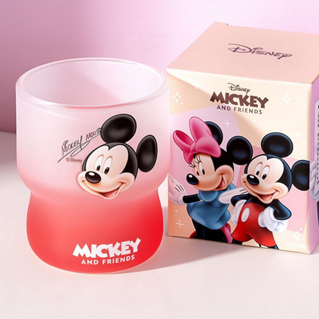 ディズニー ミッキー 290ml フロストグラデーション ガラスカップ ギフトボックス付き