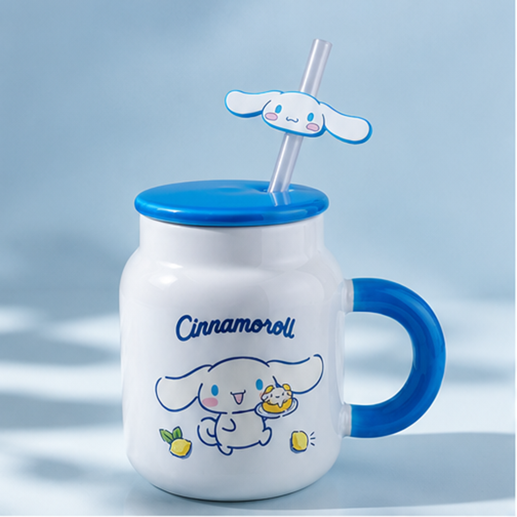 サンリオ シナモロール 400ml ふた付きセラミックストローマグ